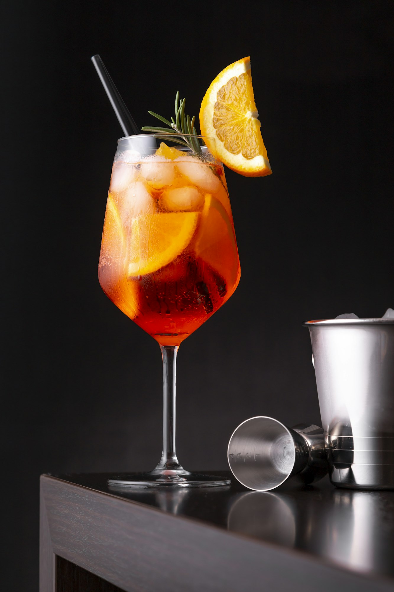 Cold Aperol spritz cocktail